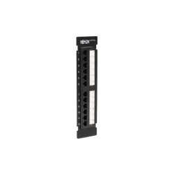 12-Port Wall-Mount Cat5e Patch Panel, 568B, RJ45 Ethernet