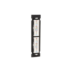12-Port Wall-Mount Cat5e Patch Panel, 568B, RJ45 Ethernet