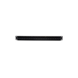 24-Port 1U Rack-Mount Cat5e Feedthrough Patch Panel, RJ45 Ethernet