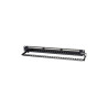 24-Port 1U Rack-Mount Cat5e Feedthrough Patch Panel, RJ45 Ethernet