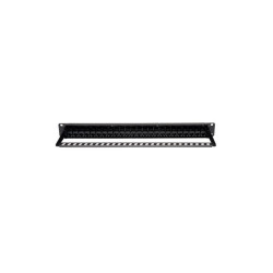 24-Port 1U Rack-Mount Cat5e Feedthrough Patch Panel, RJ45 Ethernet