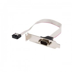 StarTech.com 9-pin Serial to 10-pin Header Slot Plate with Low Profile Bracket - Serial panel - DB-9 (M) - 10 pin 