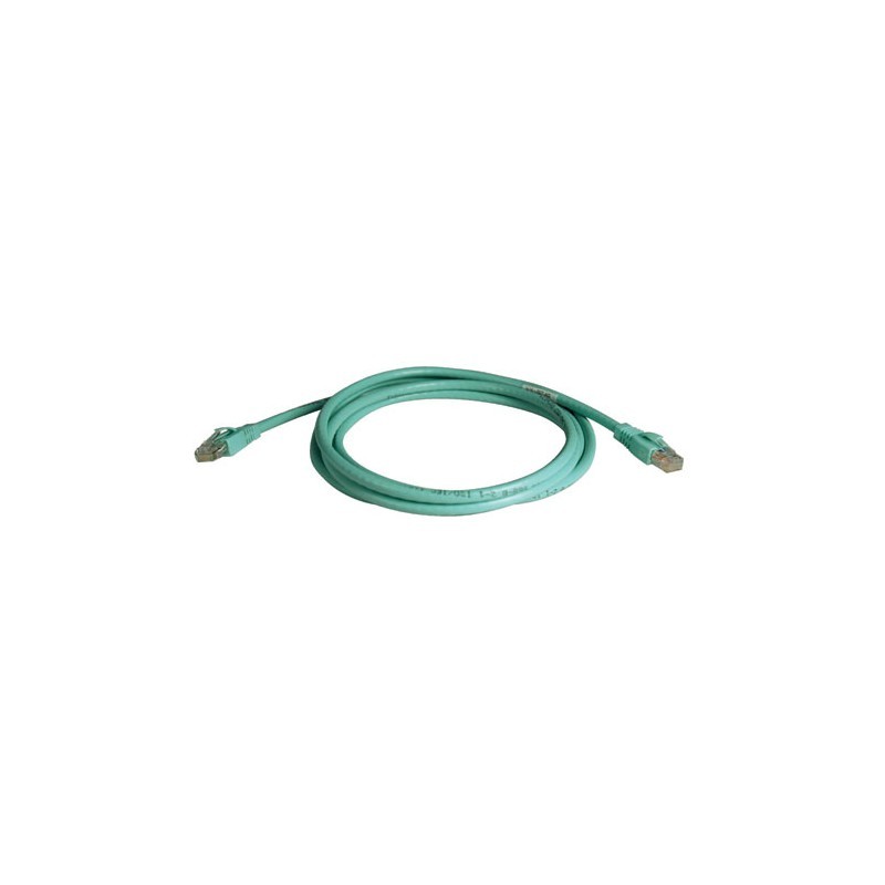Augmented Cat6 (Cat6a) Snagless 10G Certified Patch Cable, (RJ45 M/M) - Aqua, 7-ft.