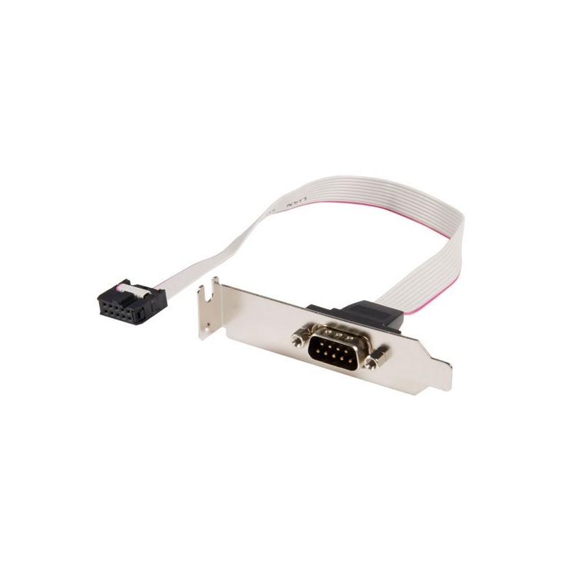 StarTech.com 9-pin Serial to 10-pin Header Slot Plate with Low Profile Bracket - Serial panel - DB-9 (M) - 10 pin 