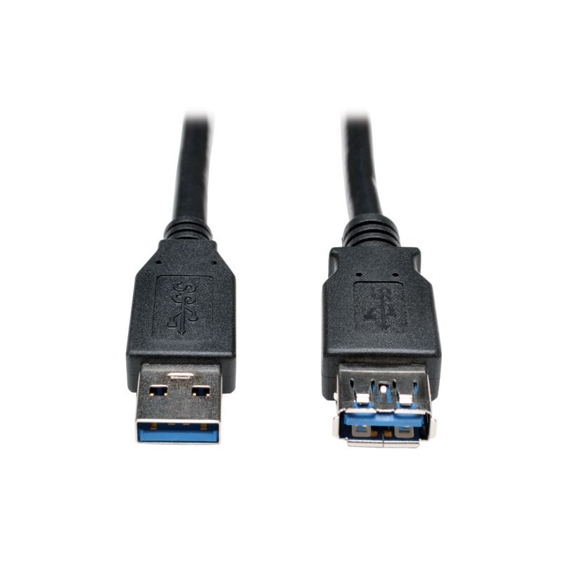 USB 3.0 SuperSpeed Extension Cable (AA M/F) Black, 6-ft