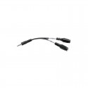 3.5mm 3-Position Female (x2) to 3.5mm 4-Position Male Audio Headset Splitter Adapter, 6-in.