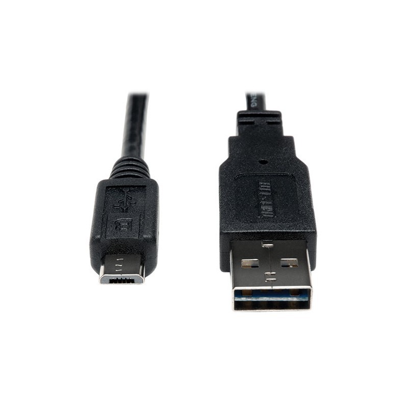 Universal Reversible USB 2.0 Hi-Speed Cable, 28/24AWG (Reversible A to 5Pin Micro B M/M), 6-ft.