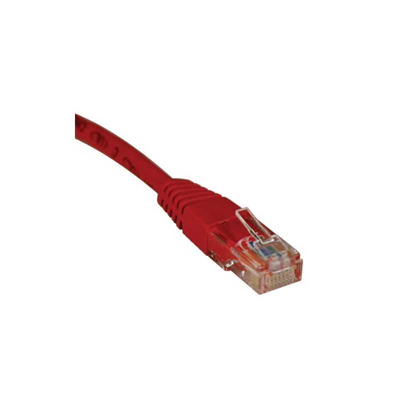 Cat5e 350MHz Molded Patch Cable (RJ45 M/M) - Red, 1-ft.