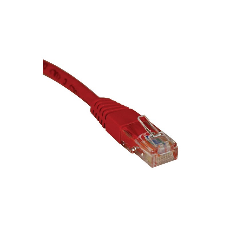 Cat5e 350MHz Molded Patch Cable (RJ45 M/M) - Red, 6-ft.