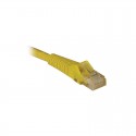 Tripp Lite Cat6 Gigabit Snagless Molded Patch Cable (RJ45 M/M) - Yellow, 1-ft.