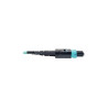 MTP/MPO Patch Cable with Push/Pull Tabs, 12 Fiber, 40GbE, 40GBASE-SR4, OM3 Plenum-Rated - Aqua, 1M (3-ft.)