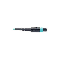 MTP/MPO Patch Cable, 12 Fiber, 40GbE, 40GBASE-SR4, OM3 Plenum-Rated - Aqua, 5M (16-ft.)