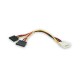 StarTech.com 12in LP4 to 2x SATA Power Y Cable Adapter