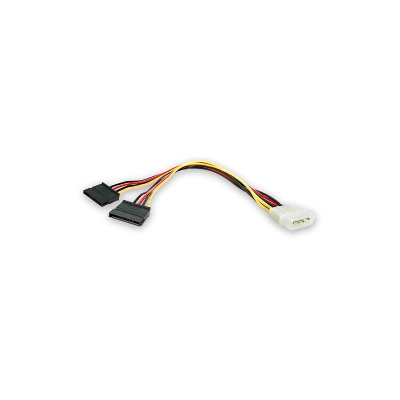 StarTech.com LP4 to 2 SATA Internal Power Splitter Cable Power adapter - 2 x 5 pin Serial ATA power