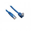 Cat6 Gigabit Molded Patch Cable (RJ45 Right Angle Up M to RJ45 M) - Blue, 3-ft.