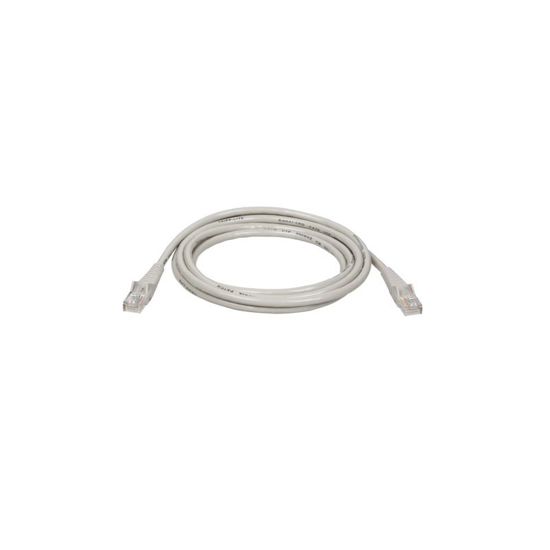 Cat5e 350MHz Snagless Molded Patch Cable (RJ45 M/M) - Gray, 7-ft.