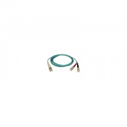 3.0m Duplex Multimode 50/125 Aqua Fiber Patch Cable, SC/LC
