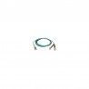 3.0m Duplex Multimode 50/125 Aqua Fiber Patch Cable, SC/LC