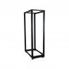 42U Adjustable Depth Open Frame 4 Post Server Rack Cabinet - Flat Pack w/ Casters, Levelers and Cable Management Hooks
