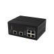 6 Port Unmanaged Industrial Gigabit Ethernet Switch with 4 PoE+ Ports - DIN Rail / Wall-Mountable
