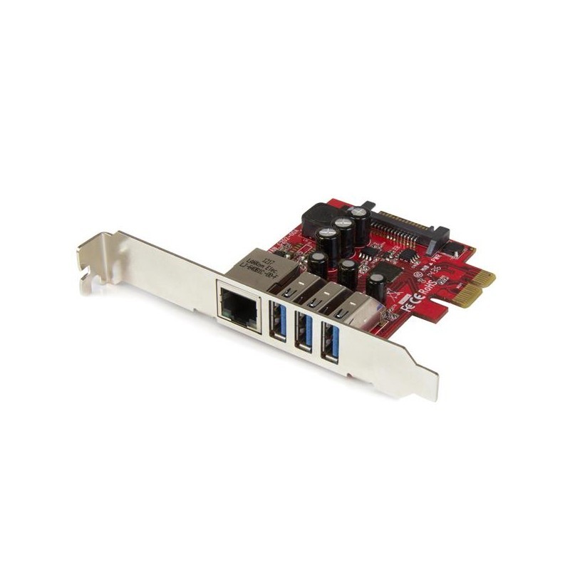 3-port PCI Express USB 3.0 card + Gigabit Ethernet
