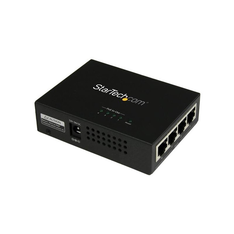 StarTech.com 4-port Gigabit midspan - PoE+ injector - 802.3at/af