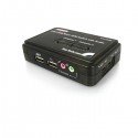 StarTech.com 2 Port Black USB KVM Switch Kit with Audio and Cables