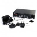 StarTech.com 4 Port 1U Rack Mount USB KVM Switch with OSD - KVM switch - USB - 4 ports - 1 local user - 1U - exter