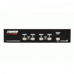 StarTech.com 4 Port High Resolution USB DVI Dual Link KVM Switch with Audio - KVM / audio / USB switch - USB - 4 p