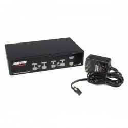 StarTech.com 4 Port High Resolution USB DVI Dual Link KVM Switch with Audio - KVM / audio / USB switch - USB - 4 p