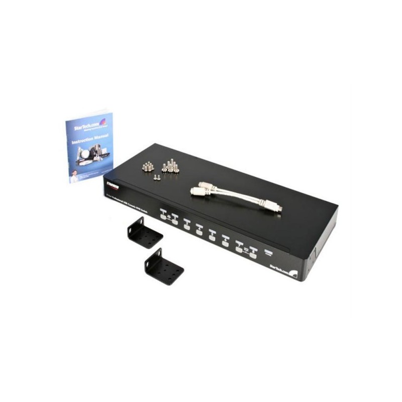 Usb Switch Rackmount StarTech.com 8 Port 1U Rackmount USB PS/2 KVM Switch with OSD ...