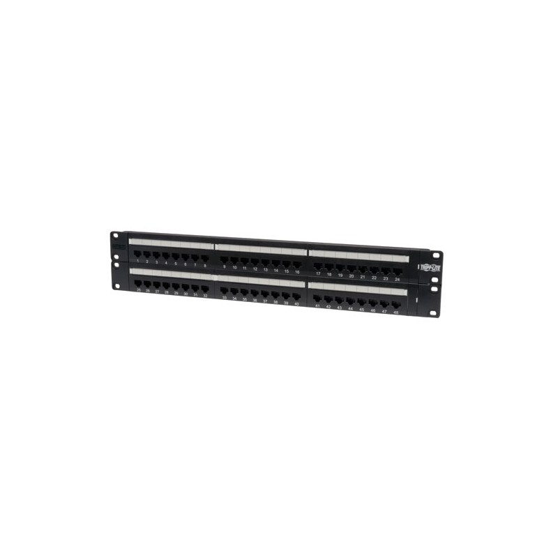 Tripp Lite 48-Port 2U Rack-Mount Cat5e 110 Patch Panel, 568B, RJ45 Ethernet