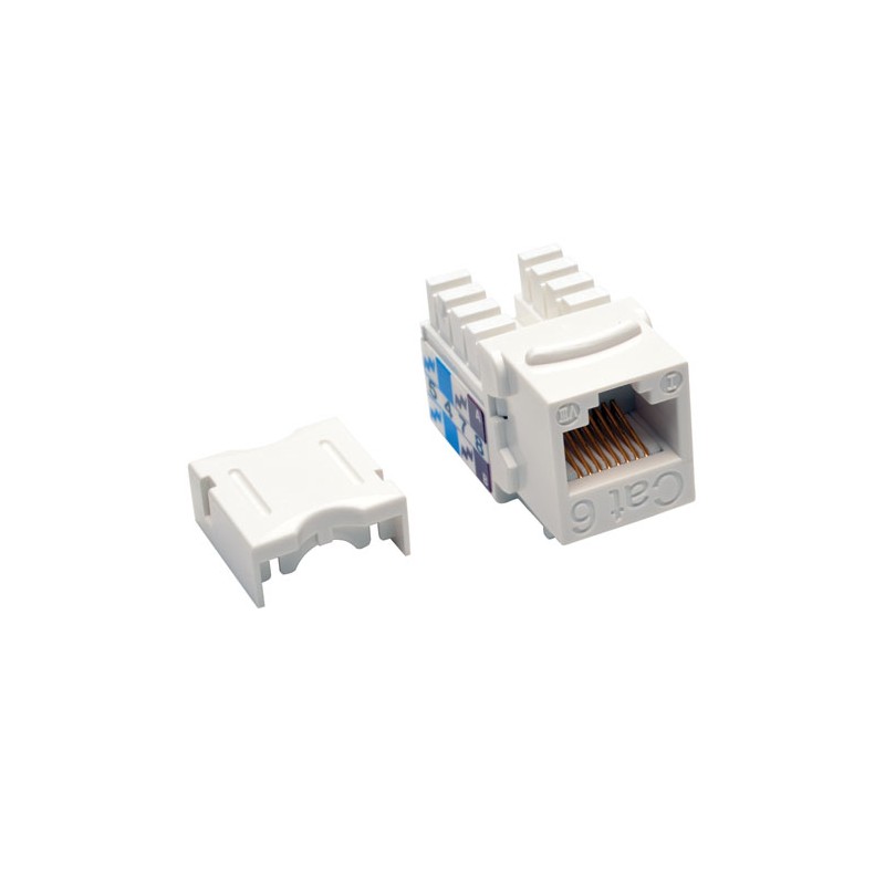 Tripp Lite Cat6 / Cat5e 110 Style Punch Down Keystone Jack - White, 25-Pack