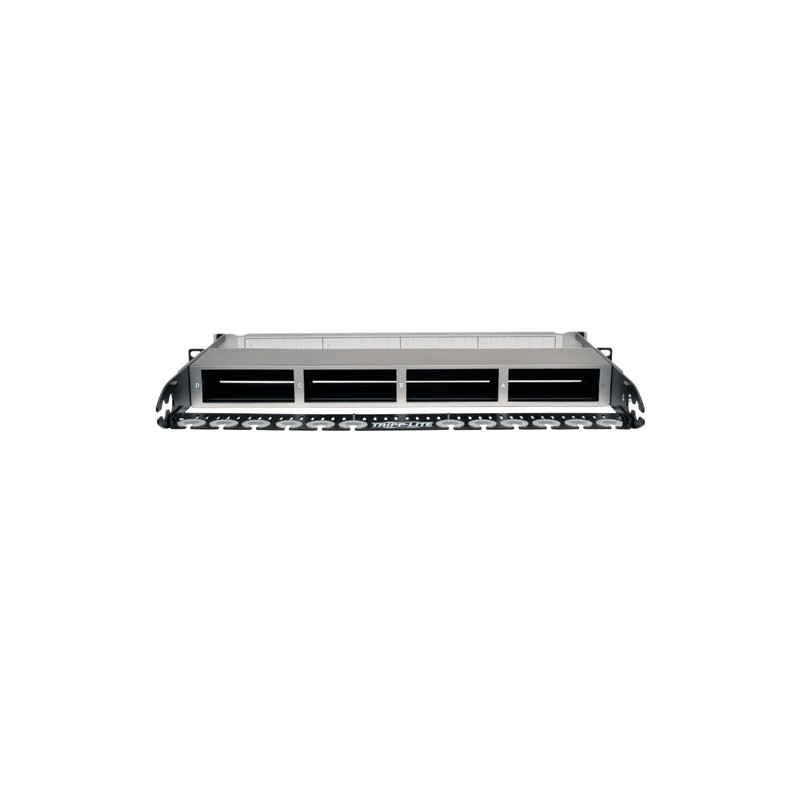 Tripp Lite High Density Copper / Fiber Enclosure Panel, 4-Cassette Capacity 1U