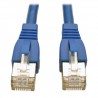 Tripp Lite Augmented Cat6 (Cat6a) Shielded (STP) Snagless 10G Certified Patch Cable, (RJ45 M/M) - Blue 0.31 m (1-ft.) | Tripp Li