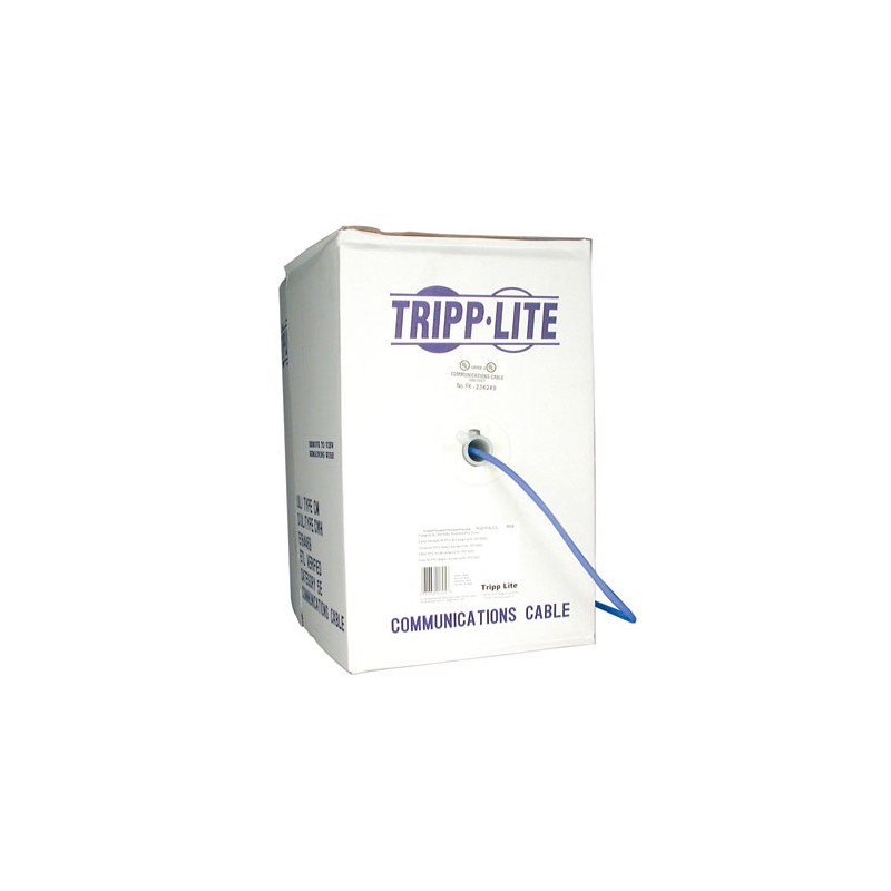 Tripp Lite Cat5e 350MHz UTP Bulk Stranded-Core PVC Cable - Blue, 305 m (1,000-ft.)