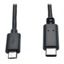 Tripp Lite USB 2.0 Hi-Speed Cable, USB Micro-B Male to USB Type-C (USB-C) Male, 1.83 m (6-ft.)