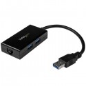 StarTech.com USB 3.0 to Gigabit Network Adapter with Built-In 2-Port USB Hub