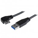 StarTech.com Slim Micro USB 3.0 Cable - M/M - Left-Angle Micro-USB - 0.5m (20in)