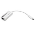 Tripp Lite USB 3.1 Gen 1 USB Type-C (USB-C) to Gigabit Ethernet NIC Network Adapter, 10/100/1000 Mbps, White