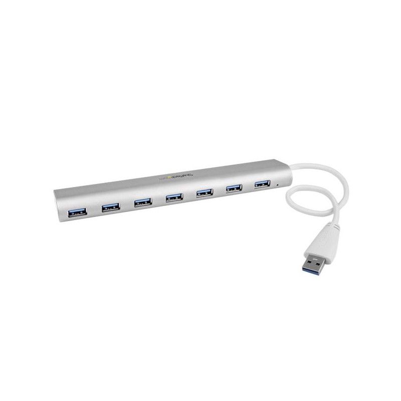 StarTech.com 7-Port Compact USB 3.0 Hub with Built-in Cable