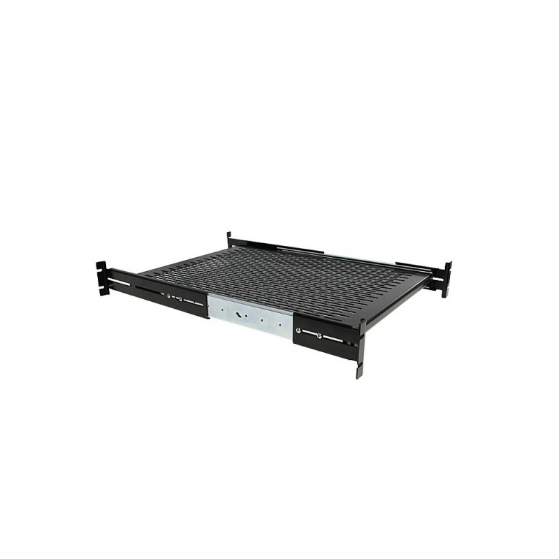 StarTech.com 2U Adjustable Vented Sliding Rack Mount Shelf - 23kg