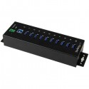 StarTech.com 10-Port Industrial USB 3.0 Hub - ESD and Surge Protection