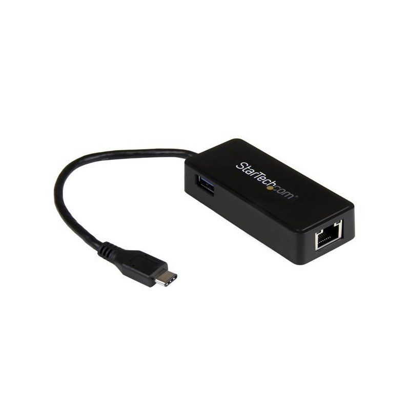 StarTech.com USB-C to Gigabit Network Adapter with Extra USB 3.0 Port