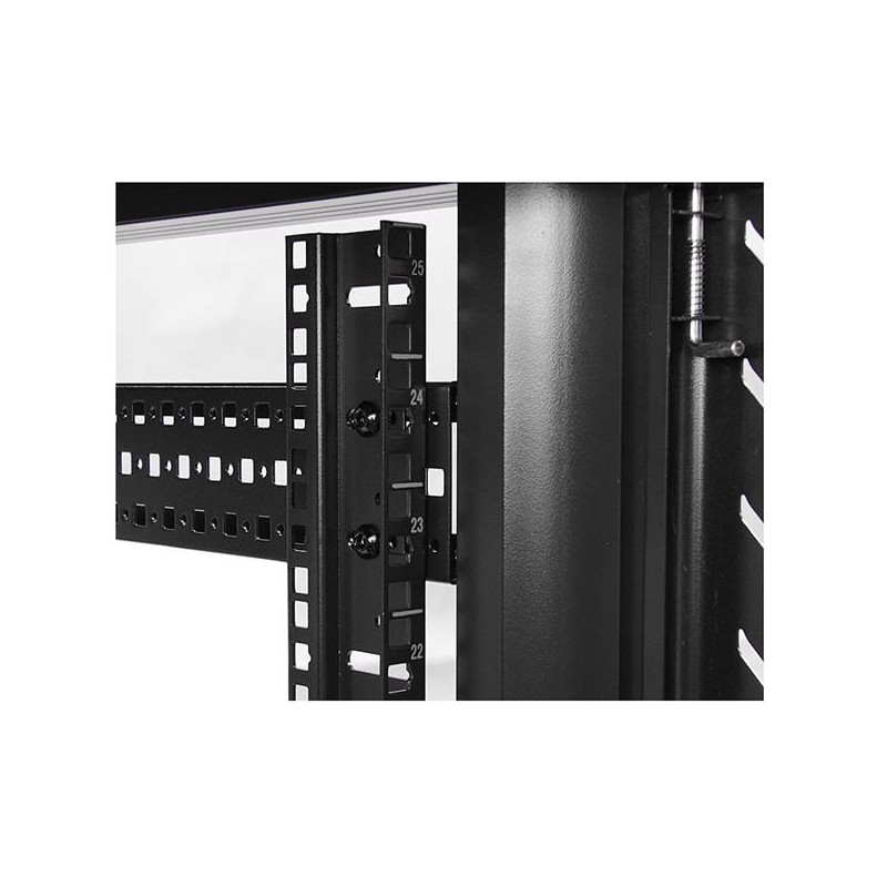 36 Inch Server Rack Casters StarTech.com 25U 36in Knock-Down Server Rack Cabinet with Casters ...