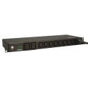 Tripp Lite 3.2-3.8kW Single-Phase Metered PDU, 200-240V (8 C13 & 2 C19), C20 / L6-20P Adapter, 12ft Cord, 1U Rack-Mount