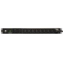 Tripp Lite 3.2-3.8kW Single-Phase Metered PDU, 200-240V (8 C13 & 2 C19), C20 / L6-20P Adapter, 12ft Cord, 1U Rack-Mount