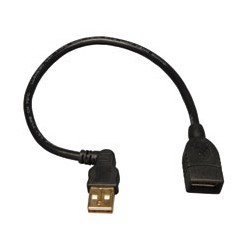Tripp Lite USB A/A Extension Cable (USB-A Left-Angle M to USB-A F), 10-in. | Tripp Lite USB Cables