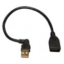 Tripp Lite USB A/A Extension Cable (USB-A Left-Angle M to USB-A F), 10-in.