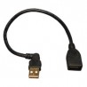 Tripp Lite USB A/A Extension Cable (USB-A Left-Angle M to USB-A F), 10-in. | Tripp Lite USB Cables